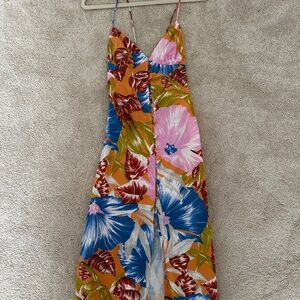 Zara Maxi Dress Palm Print
